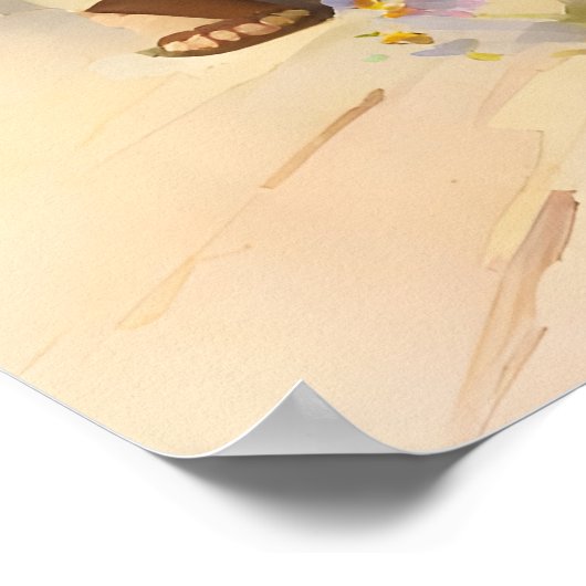 Jezus spelen met kinderen poster (Hoek)