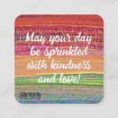 Jezus Sprinkles ~ Inspirativiteitskaarten Vierkante Visitekaartje (Achterkant)