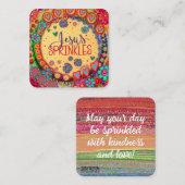 Jezus Sprinkles ~ Inspirativiteitskaarten Vierkante Visitekaartje (Voorkant / Achterkant)