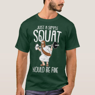 Jezus Squat kerstgym Lifting Fitness T-shirt