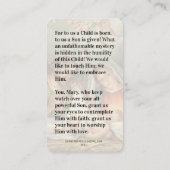 Jezus St. Joseph Virgin Mary, religieus kerstfees Informatiekaartje (Achterkant)