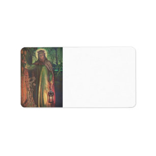 Jezus staat aan de deur en knoks etiket