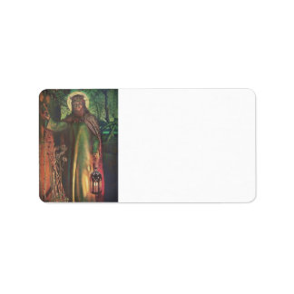 Jezus staat aan de deur en knoks etiket