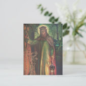 Jezus staat aan de deur en knoks feestdagenkaart (Staand voorkant)