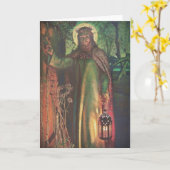 Jezus staat aan de deur en knoks kaart (Gele Bloem)