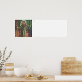 Jezus staat aan de deur en knoks poster (Keuken)