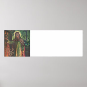 Jezus staat aan de deur en knoks poster