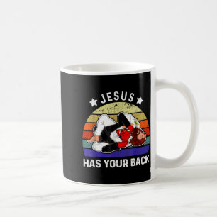 Jezus Staat Achter Je Jiu Jitsu Grappling vs Duive Koffiemok