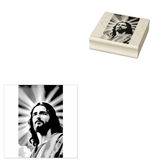 Jezus Stamp Rubberstempel (Gestempeld)