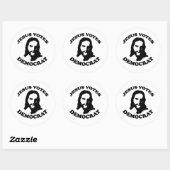 Jezus stemt democratisch ronde sticker (Vel)