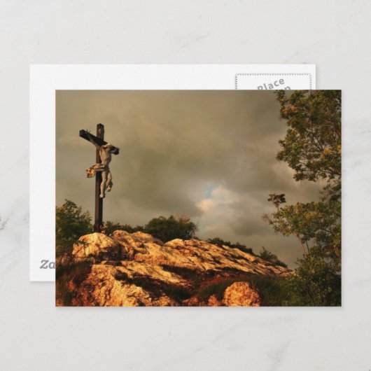 Jezus stierf aan het kruis briefkaart (Voorkant / Achterkant)