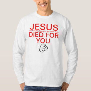 Jezus stierf voor je vinger. t-shirt