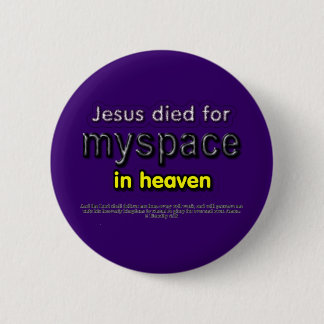 Jezus stierf voor mijn ruimte in de hemel ronde button 5,7 cm