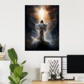 Jezus stijgt op naar de hemel poster (Thuiskantoor)