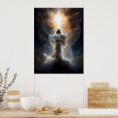 Jezus stijgt op naar de hemel poster (Keuken)