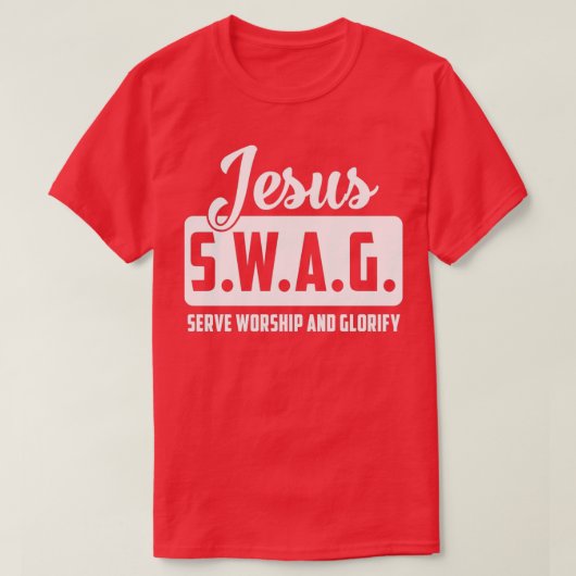 Jezus SWAG is een aanbiddend en verheft T-shirt (Design voorkant)
