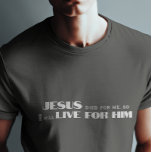 Jezus T-shirt<br><div class="desc">Eenvoudig,  stijlvol Christelijk T-shirt in gemengde kalligrafie en minimalistische typografie. Dit trendy,  moderne geloof ontwerp is het perfecte geschenk en mode statement. #Christelijk #religie #scriptie #geloof #bible #jesus</div>
