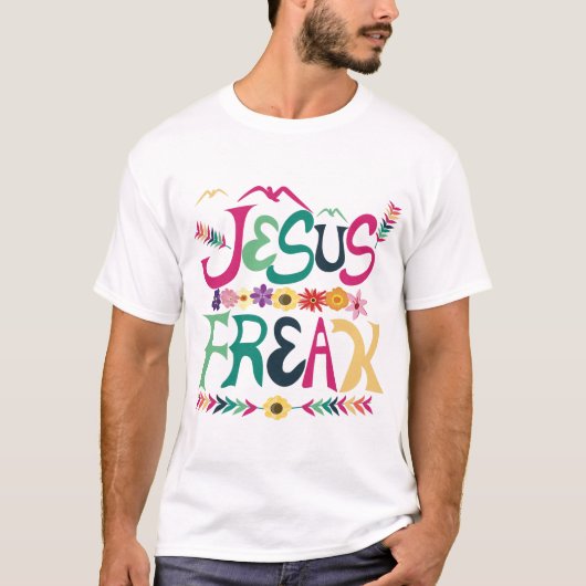Jezus T-shirt voor mannen - Jezus Freak (Voorkant)