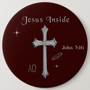 Jezus t-shirts ronde button 6,0 cm