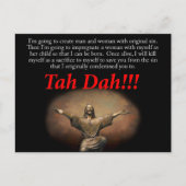 Jezus.  Tah Dah!!! Briefkaart (Voorkant)