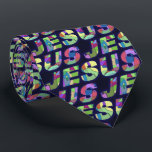 Jezus tekent in Stropdas met meerdere kleuren<br><div class="desc">moderne digitale kunst met " jesus " - teken in een patroon .</div>