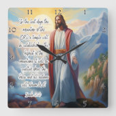 Jezus: Tempel van de Heer, Naties, Jesaja Vierkante Klok (Voorkant)