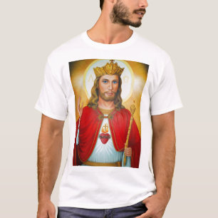 Jezus The King Blessing Sacred Heart T-shirt