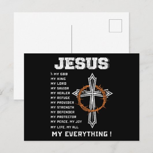 Jezus The Reason Christelijke Kerstmis Briefkaart (Voorkant / Achterkant)