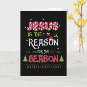 Jezus The Reason Christelijke Kerstmis Kaart (Gele Bloem)