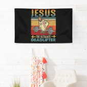 Jezus The Ultimate Deadlifter Funny Workout Gym Spandoek (Insitu)
