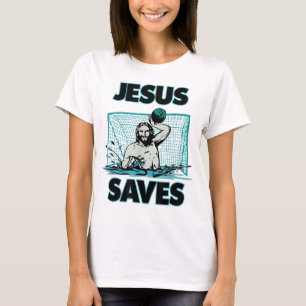 Jezus The Water Polo Goalie bewaart T Shirt voor C
