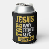 Jezus The Way Truth Life John 14:6 Christelijke Bi Blikjeskoeler (Blikje Achterkant)