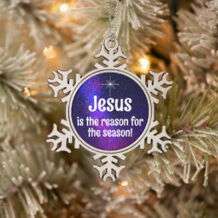 Jezus Tin Sneeuwvlok Ornament