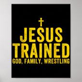 Jezus trainde God Family Wrestling, Christelijk Wr Poster (Voorkant)