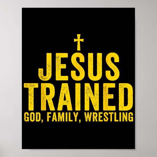 Jezus trainde God Family Wrestling, Christelijk Wr Poster (Voorkant)