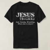 Jezus trainde rustelling t-shirt (Design voorkant)
