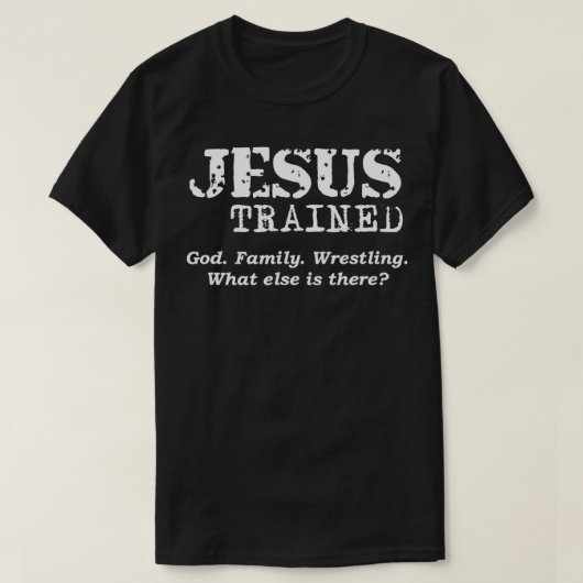 Jezus trainde rustelling t-shirt (Design voorkant)