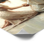 Jezus troost de vrouw - Christelijke kunst met bij Poster (Hoek)