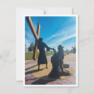 Jezus troost de vrouwen van Jeruzalem Briefkaart