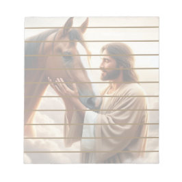 Jezus troost een paard in de hemel notitieblok