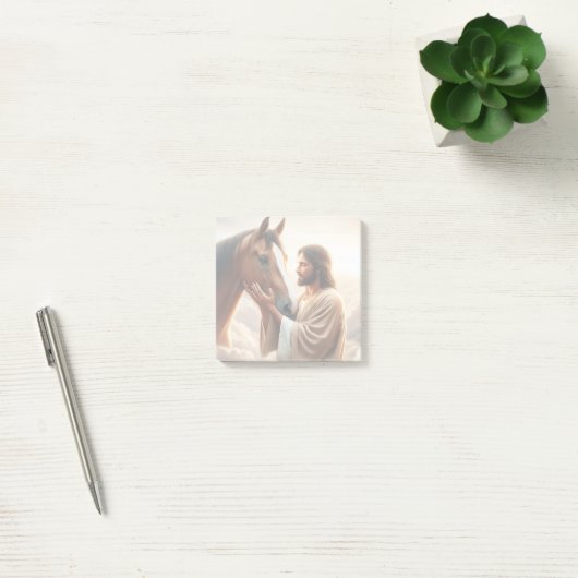 Jezus troost een paard in de hemel post-it® notes (Kantoor)