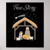 Jezus True Story kerstdag kerstmis geboorte van Poster (Voorkant)