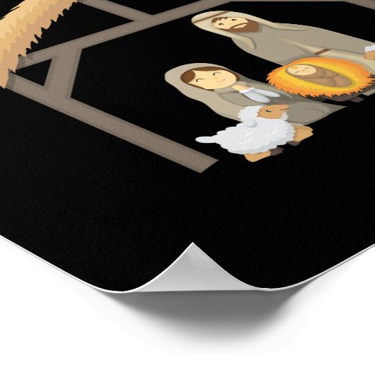 Jezus True Story kerstdag kerstmis geboorte van Poster (Hoek)