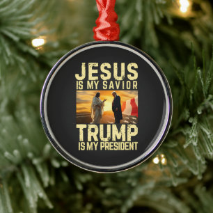 Jezus Trump - Jezus is mijn Heer Heiland Metalen Ornament