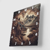 Jezus tussen de bergen en de rivieren in Natuur Vierkante Klok (Hoek)