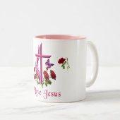 Jezus Tweekleurige Koffiemok (Voorkant rechts)