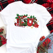 Jezus Typografie Christelijk Faith Christmas Tri-Blend Shirt