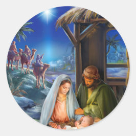 Jezus uit Bethlehem Ronde Sticker