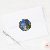 Jezus uit Bethlehem Ronde Sticker (Envelop)