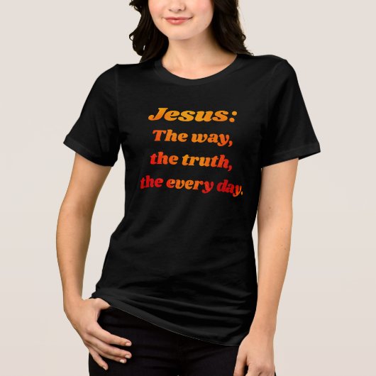 Jezus: Uw dagelijkse richting Tri-Blend Shirt (Voorkant)